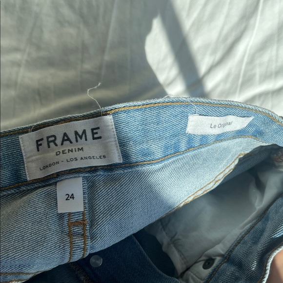 Frame Denim Le Original Light Blue Distressed Jeans - Picture 3 of 8
